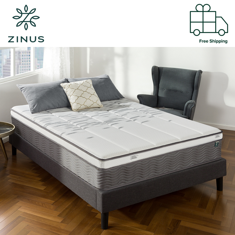 Zinus 33cm Memory Foam Box Top iCoil Pocketed Spring Mattress (13 inch) - Single , Super Single , Queen , King size