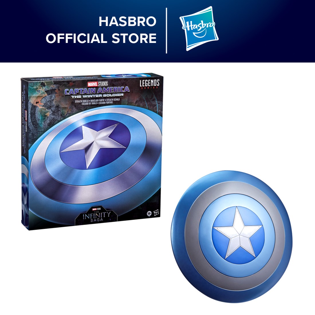Hasbro Marvel Legends Series Captain America: The Winter Soldier Stealth Shield, Adult Fan Costume and Collectible