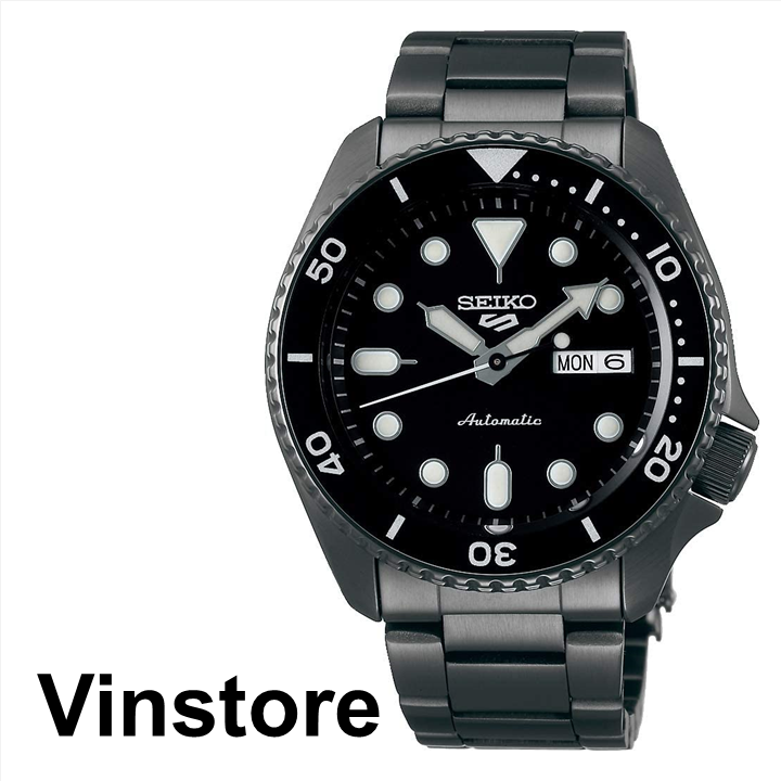 [Vinstore] Seiko 5 Sports SRPD65 Automatic Stainless Steel Black Dial Men Watch SRPD65K SRPD65K1