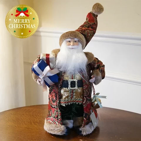 Christmas figurine Santa Claus Red Bell Christmas miscellaneous goods Santa figurine Stylish object Figurine Cute Imported miscellaneous goods Imported miscellaneous goods Interior miscellaneous goods
