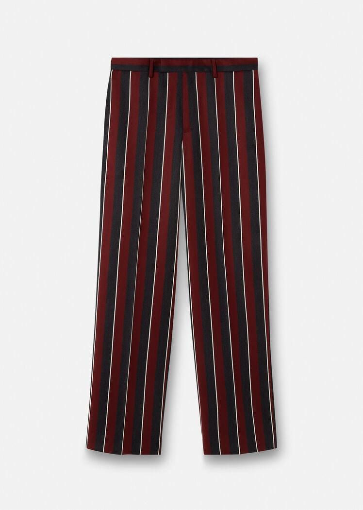 STRIPED WOOL TROUSERS