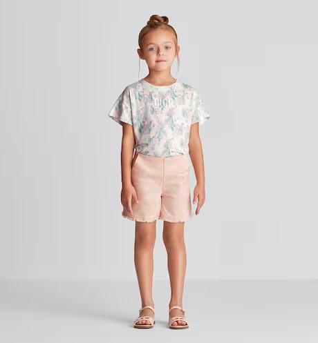 Children wear short clothes.  Peach cotton tarpaulin with light gold Cannage rattan case and star printing.  Numbering: 3SBM12SHTF_Y308