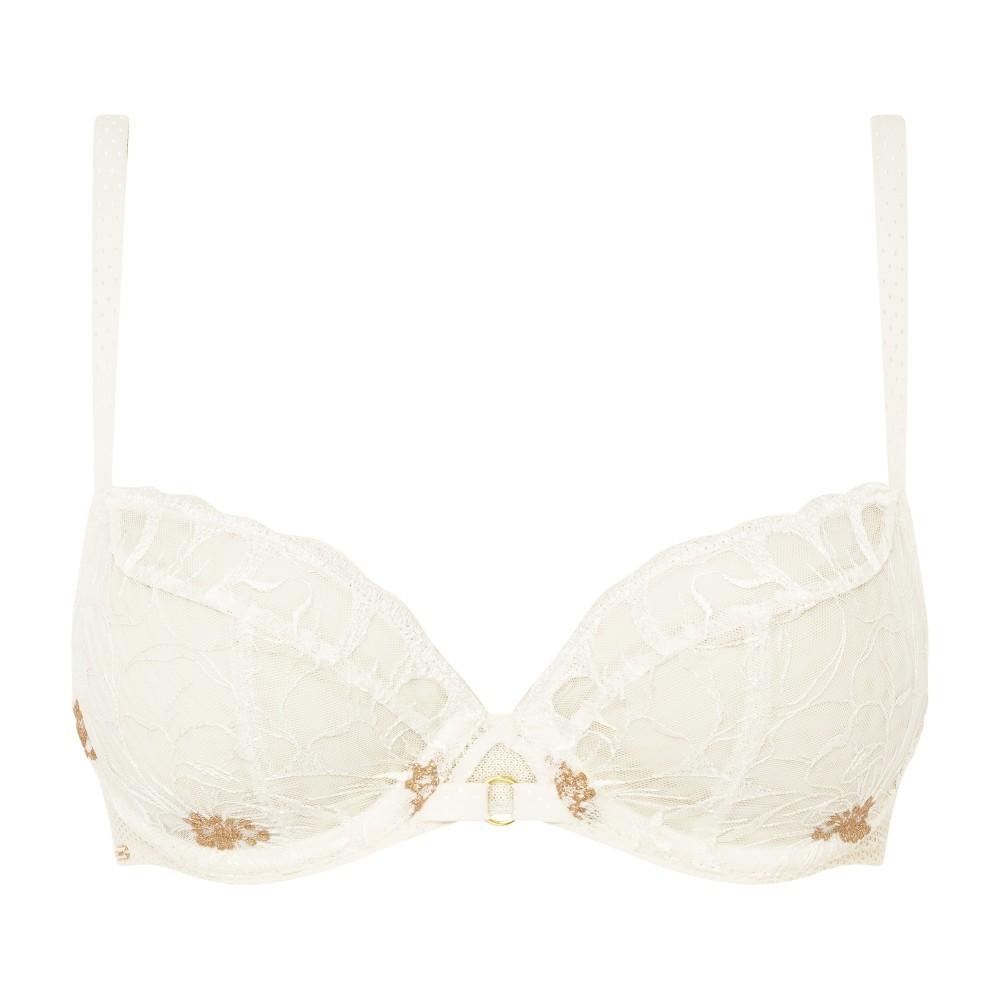 【Fleurs】Three-piece unlined underwear>DF cup>Platinum (12M1_BJ)【Chantelle】