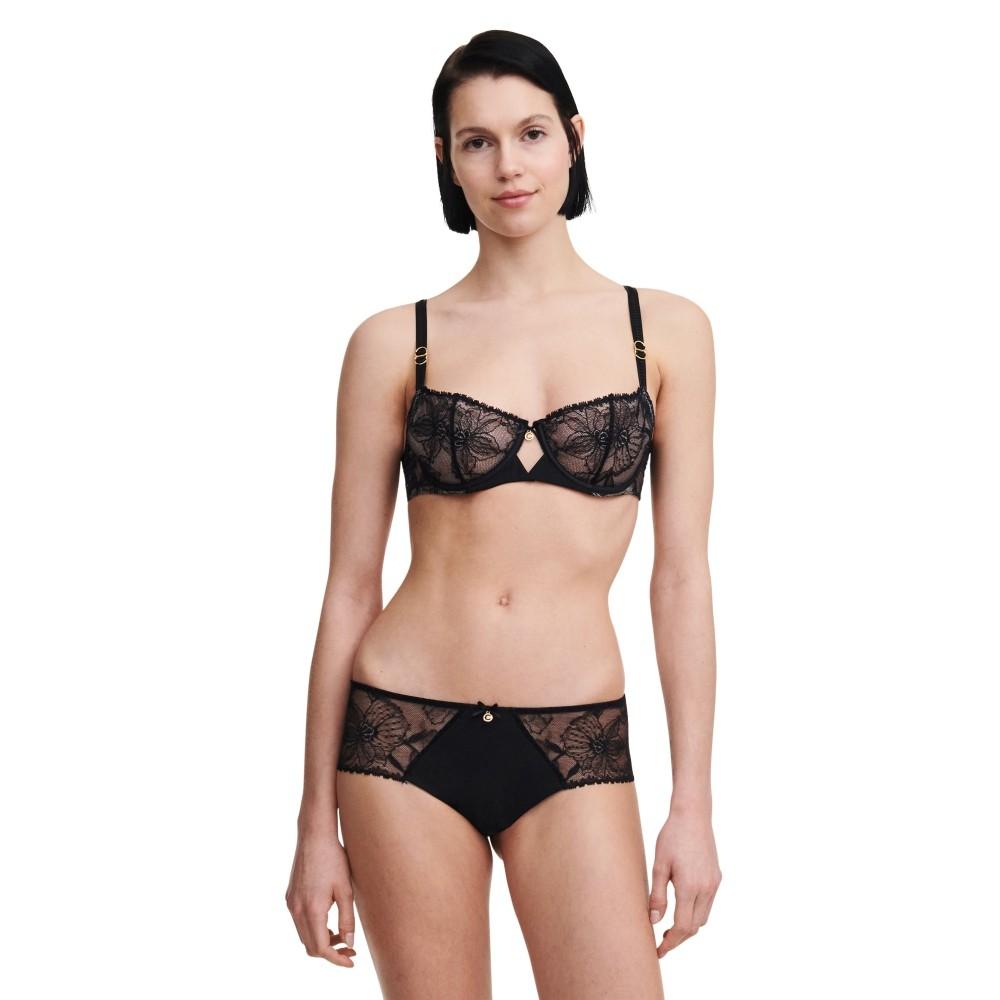 【Orchids】1/2 Mesh Unlined Underwear>BCD Cup>Black (21U5_11)【Chantelle】