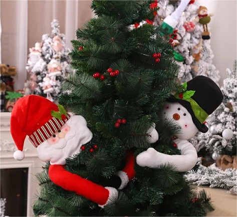 Christmas ornament for tree hugging decoration decoration snowman Santa stuffed animal tree decoration Christmas miscellaneous goods figurine cute decoration home shop