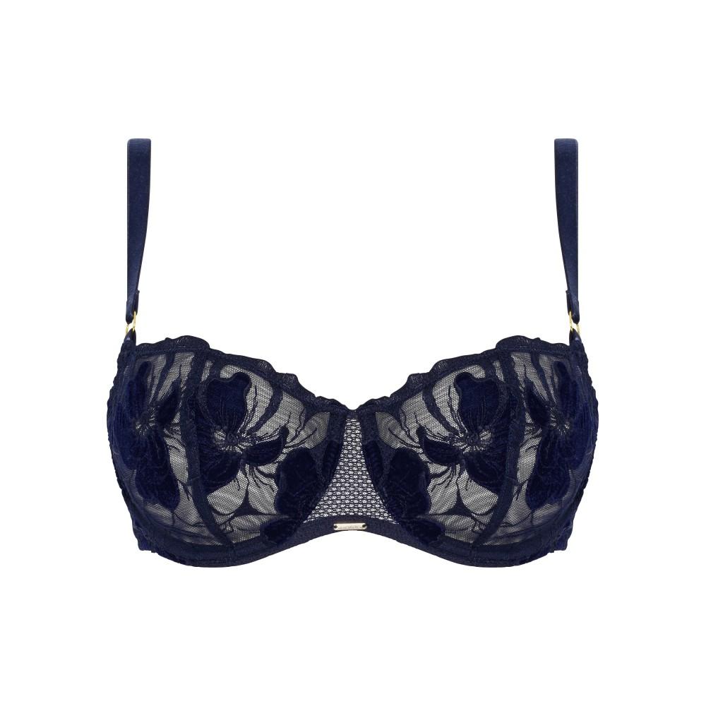【Fleurs Signature】1/2 Mesh Unlined Underwear>BCD>Blue Velvet (12Q5_DI)【Chantelle】