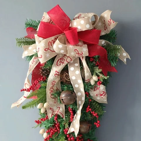 Christmas wreath wreath dried flowers Christmas wreath decoration ornament Christmas tree birthday entrance decoration wall hanging
