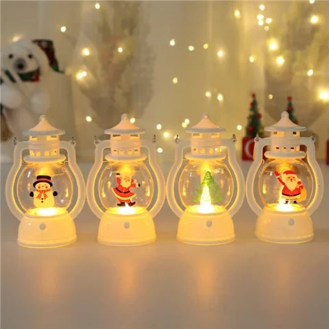 Christmas decoration, Christmas present, LED light, 4-piece set, Christmas miscellaneous goods, present, table decoration