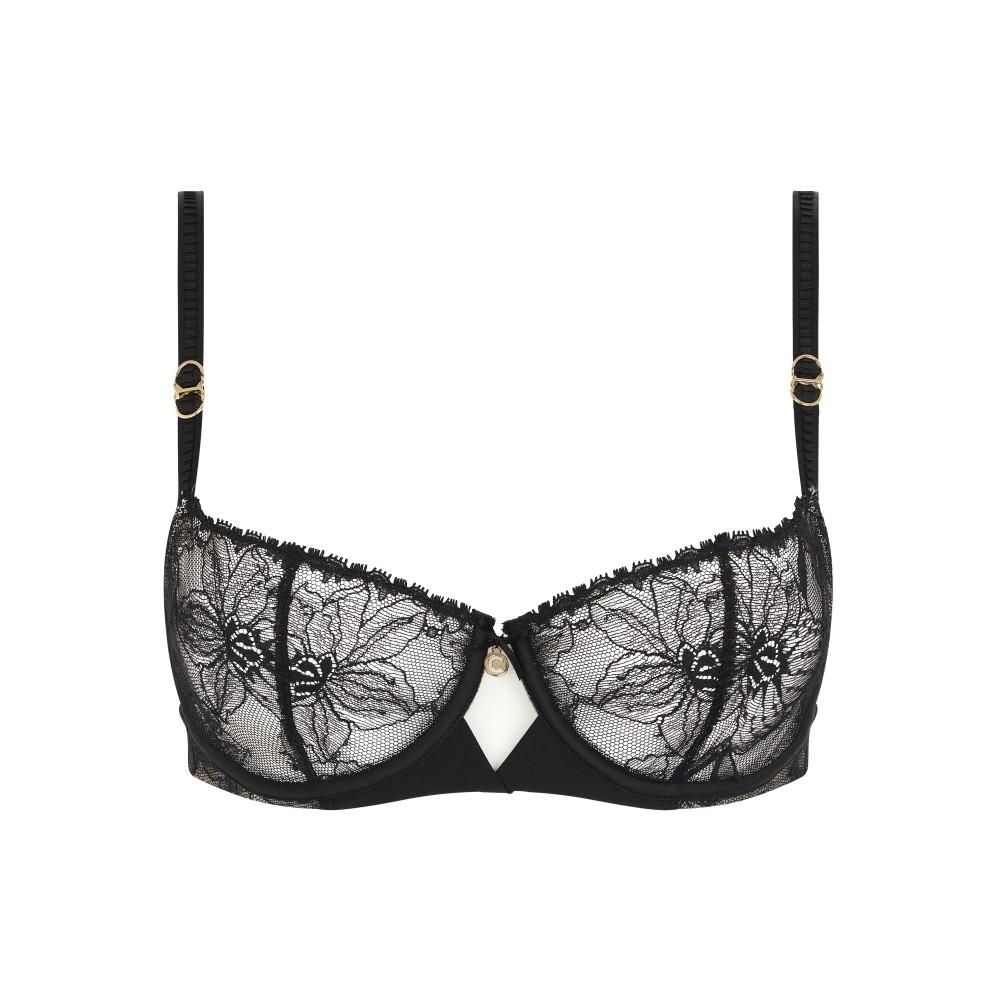 【Orchids】1/2 Mesh Unlined Underwear>BCD Cup>Black (21U5_11)【Chantelle】